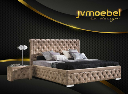 Bed 2x Nightstand 3-piece Bedroom Set Luxury Design Furniture Modern Beds New